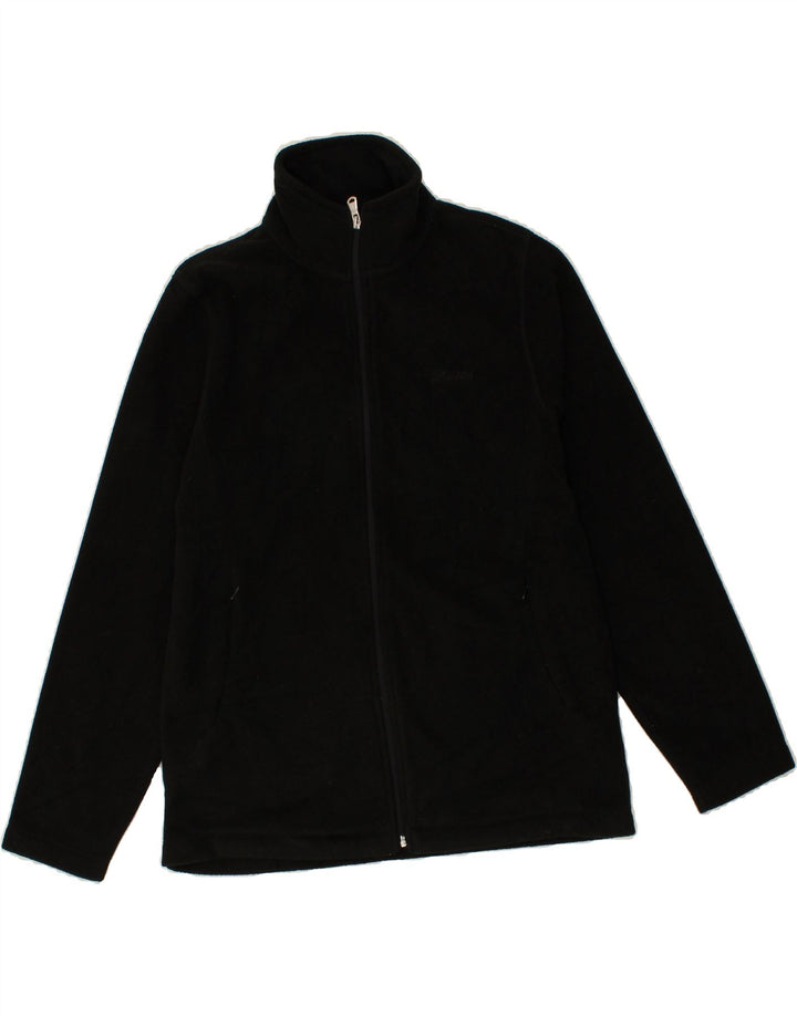 LOTTO Womens Fleece Jacket UK 14 Large Black Polyester Vintage Lotto and Second-Hand Lotto from Messina Hembry 