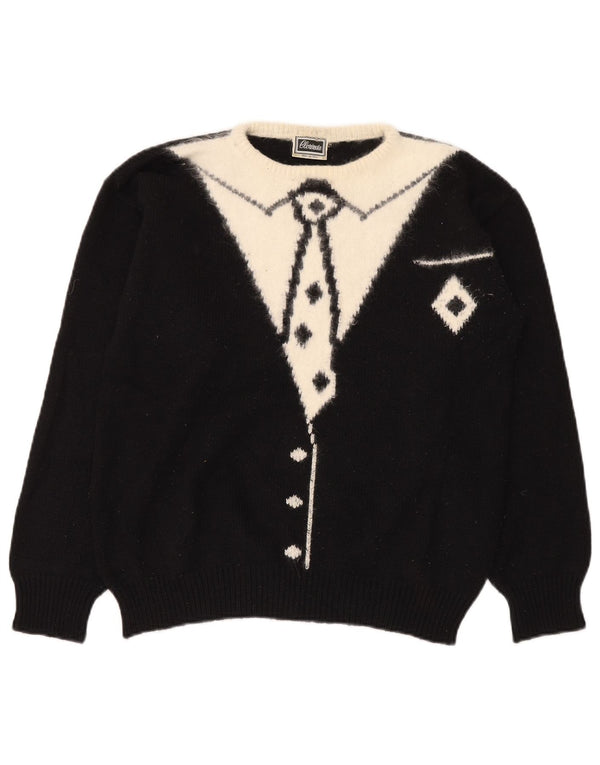 Clorinda Damen-Pullover mit U-Boot-Ausschnitt, UK 14, Größe L, Schwarz, Farbblock