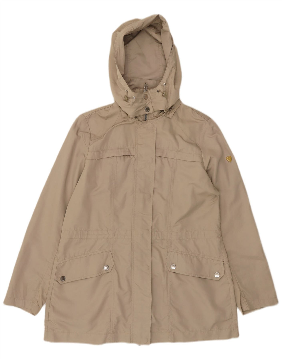 Conte of Florence Damen-Utility-Jacke mit Kapuze, UK 14, Größe L, Beige, Polyester
