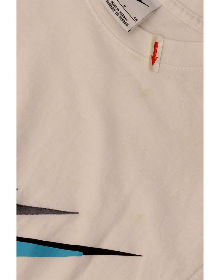 Nike Herren-T-Shirt mit Grafik, Größe S, weiße Baumwolle
