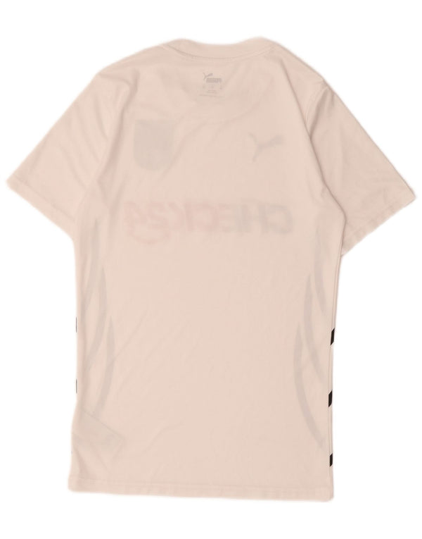 Puma Herren Grafik T-Shirt Top XS Weiß Polyester
