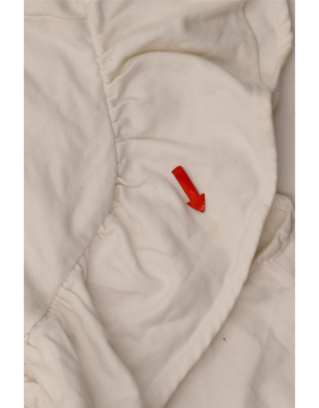 Zara Damen Jeanskleid mit Rüschen vorne, UK 12, mittelweiße Baumwolle