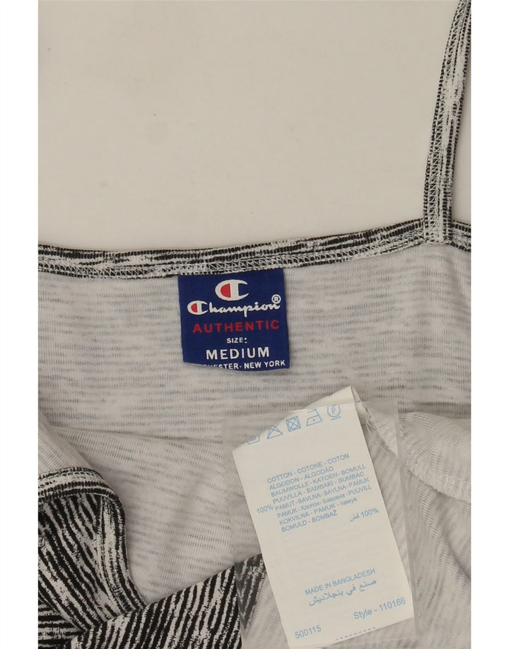 Champion Damen-Cami-Top UK 12 Mittelgrau gesprenkelte Baumwolle