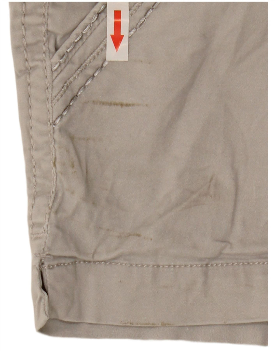 BKE Damen-Chinoshorts mit niedriger Taille, W30, mittelgraue Baumwolle