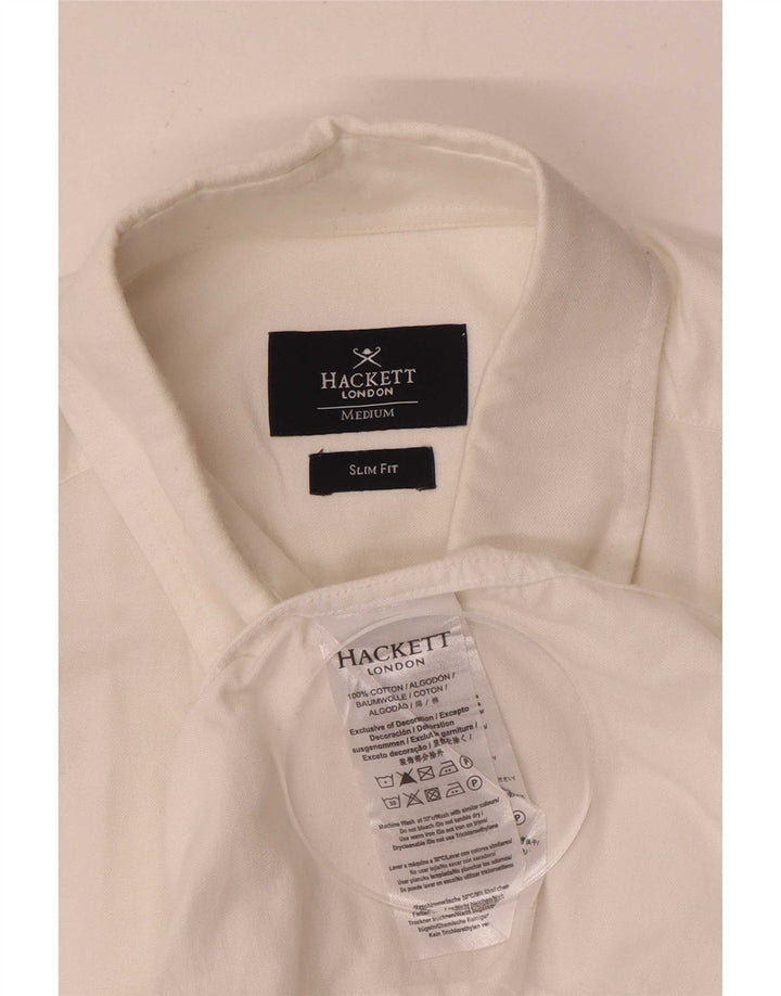 Hackett Herren Slim Fit Hemd Mittelweiße Baumwolle