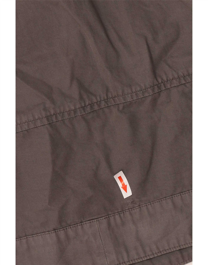 Dondup Damen Crop Bomberjacke IT 44 Mittelgraue Baumwolle