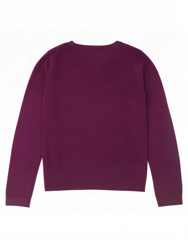 Marks & Spencer Damen-Pullover mit U-Boot-Ausschnitt, UK 12, Mittelviolett, Acryl