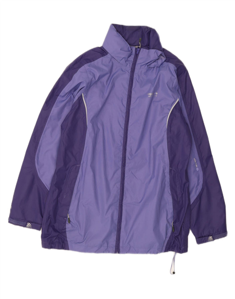 REGATTA Womens Rain Jacket UK 14 Large Purple Colourblock Polyester Vintage Regatta and Second-Hand Regatta from Messina Hembry 