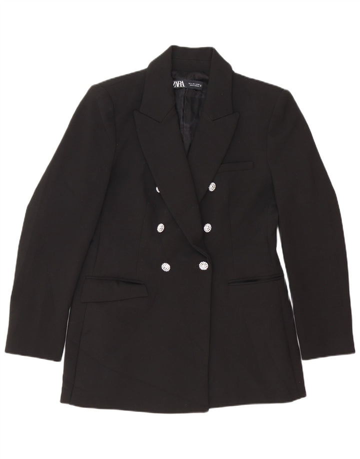 Zweireihiger Blazer für Damen von Zara, Gr. 14, Schwarz