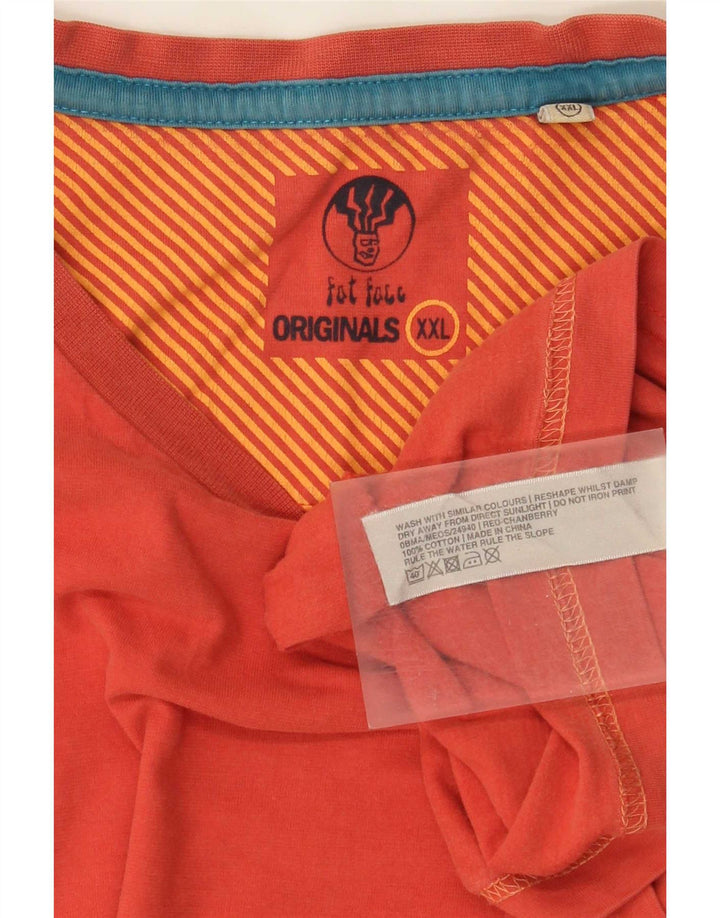 Fat Face Herren T-Shirt Top 2XL Orange Baumwolle