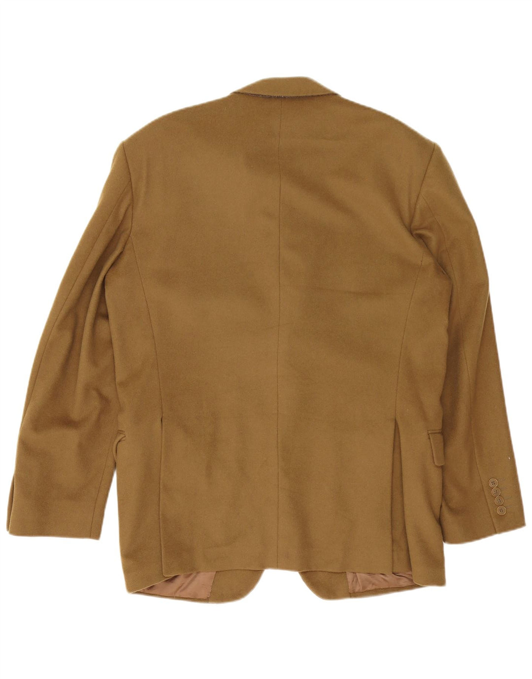 Vintage Herren 2 Knopf Blazer Jacke IT 52 XL Khaki Kaschmir