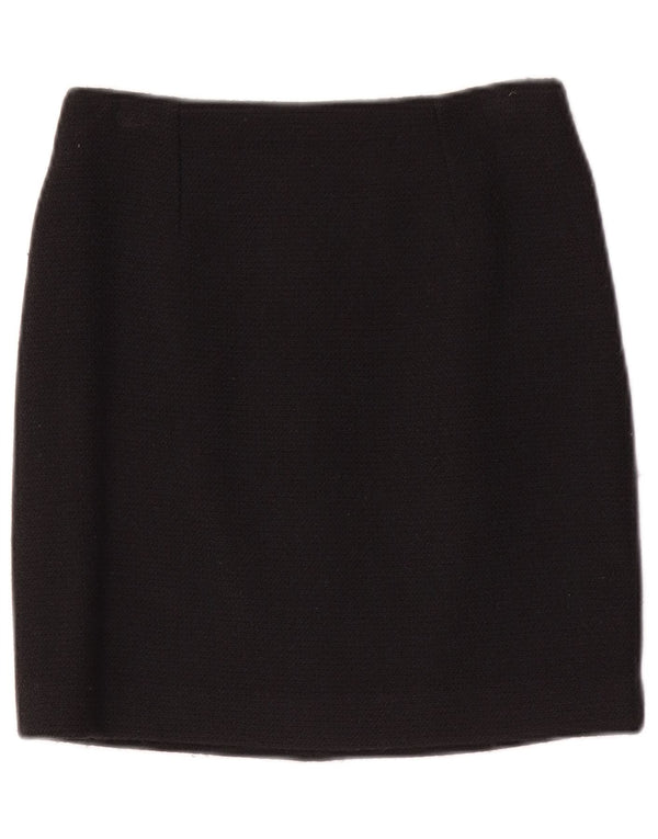 Etam Damen Minirock IT 36 XS W24 Schwarze Wolle