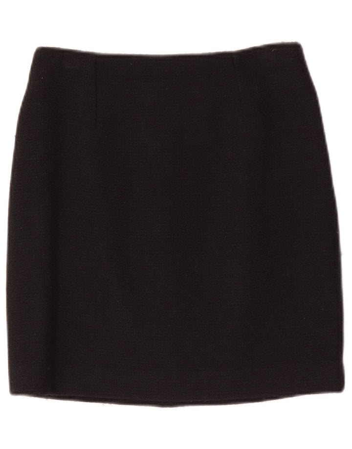 Etam Damen Minirock IT 36 XS W24 Schwarze Wolle