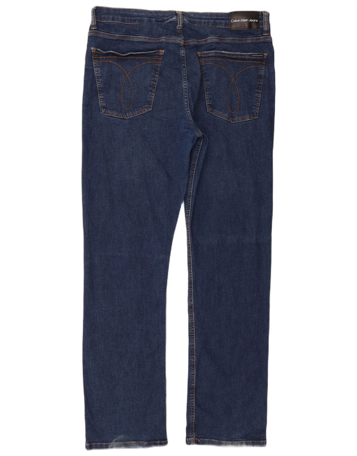 Calvin Klein Herren Distressed Straight Jeans IT 48 Medium W38 L33 Marineblau