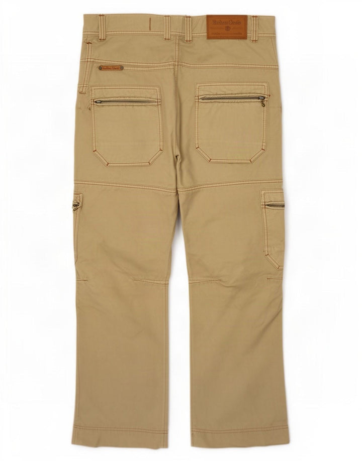 Gerade Herren-Cargohose von Marlboro Classics, W32, L34, Khaki, Baumwolle