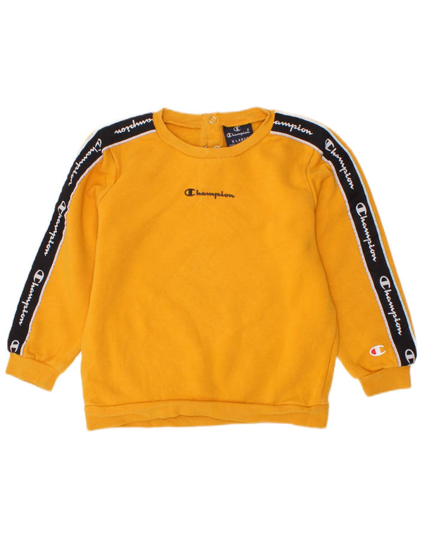 Champion Jungen-Sweatshirt mit Grafik, 2–3 Jahre, XL, Gelb, Farbblock