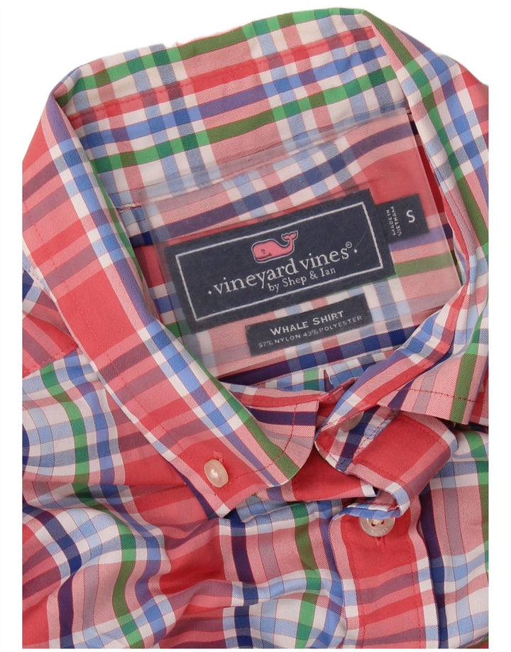 VINEYARD VINES Herrenhemd Kleines rotes Karo-Nylon