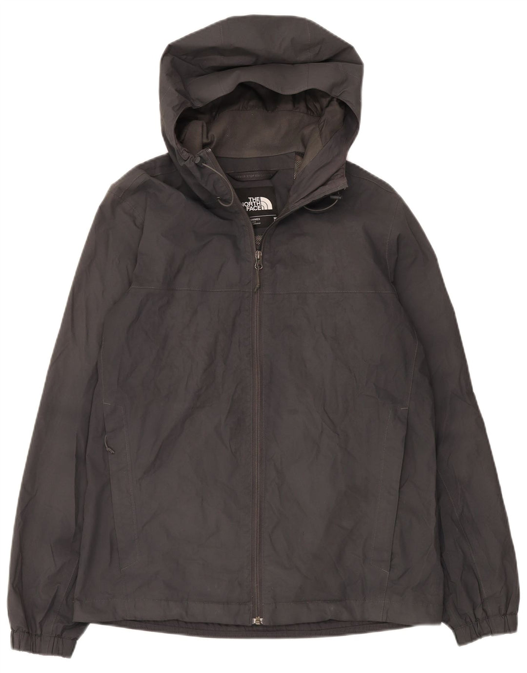 The North Face Herren-Regenjacke mit Kapuze, UK 38, mittelgraues Polyester