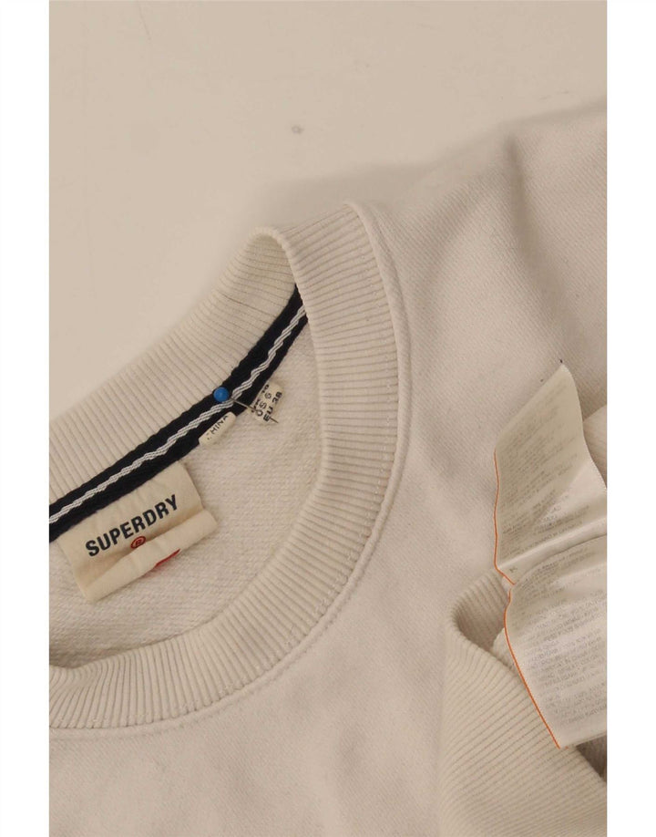 Superdry Damen-Sweatshirt mit Grafik-Übergröße, Gr. 10, Größe S, Weiß