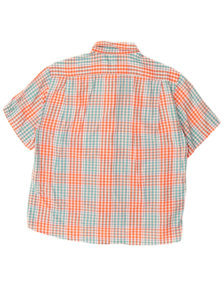 BENETTON Womens Short Sleeve Shirt UK 12 Medium Multicoloured Check