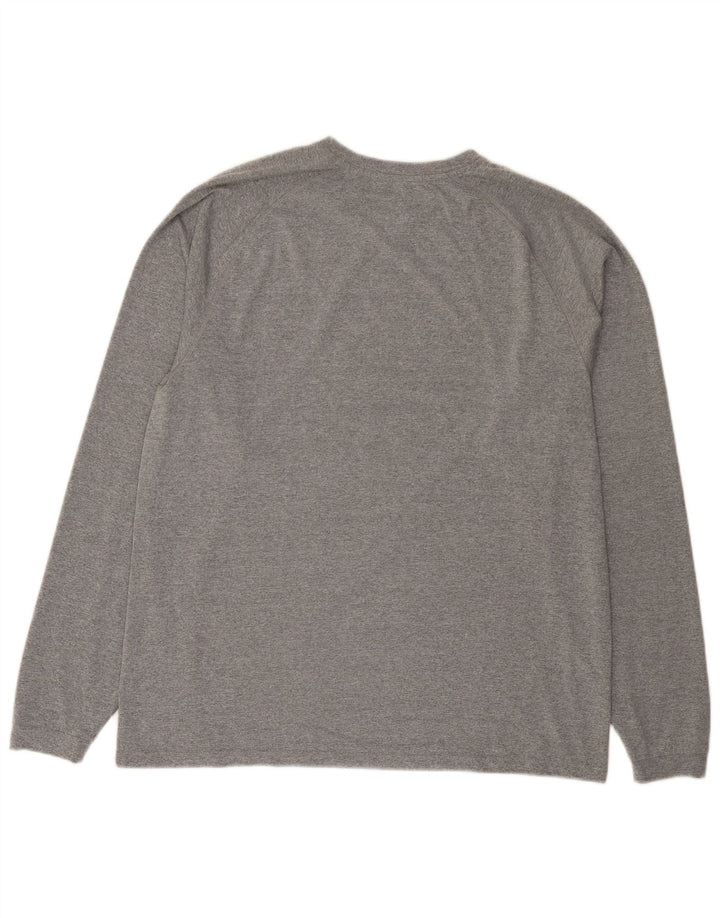 Adidas Herren Fairmont Graphic Top Langarm XL Grau Polyester