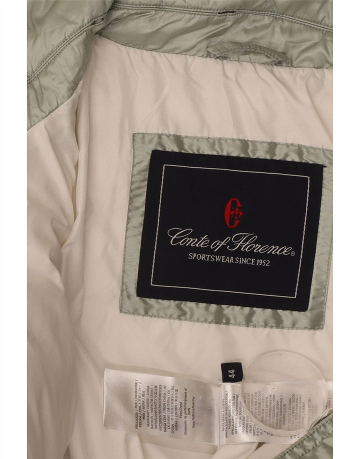 Conte of Florence Wattierte Damenjacke IT 44 Mittelgrünes Polyester