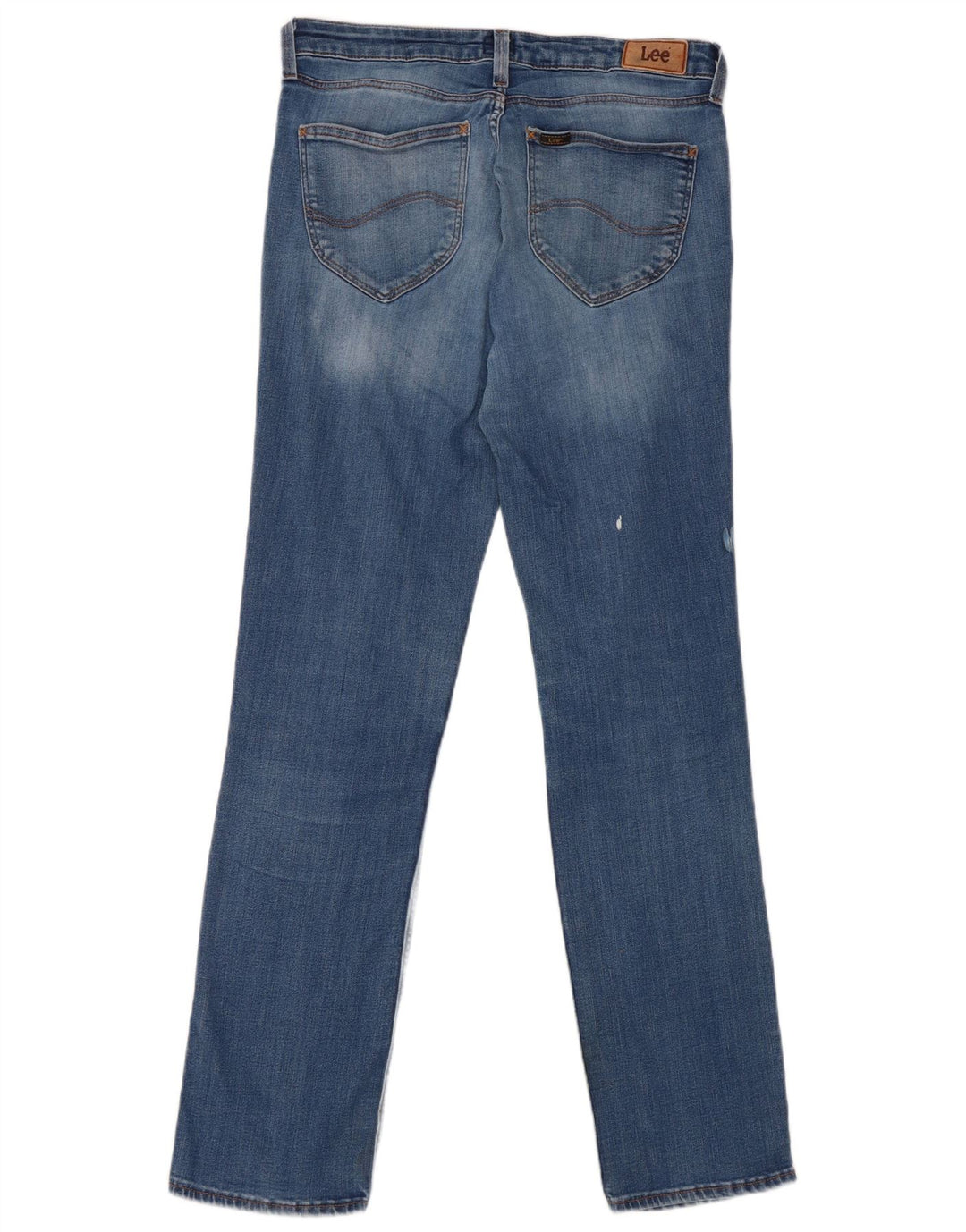 Lee Damen Marion Straight Jeans W30 L31 Blaue Baumwolle