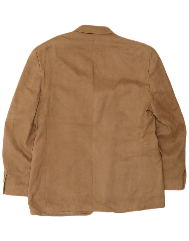 Chaps Herren-Blazer mit 3 Knöpfen, UK 38, Mittelbeige, Polyester