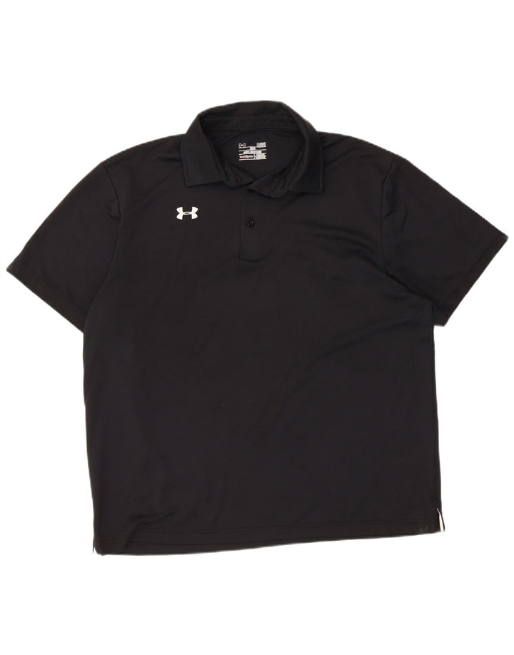 UNDER ARMOUR Herren Heat Gear Poloshirt Large Schwarz
