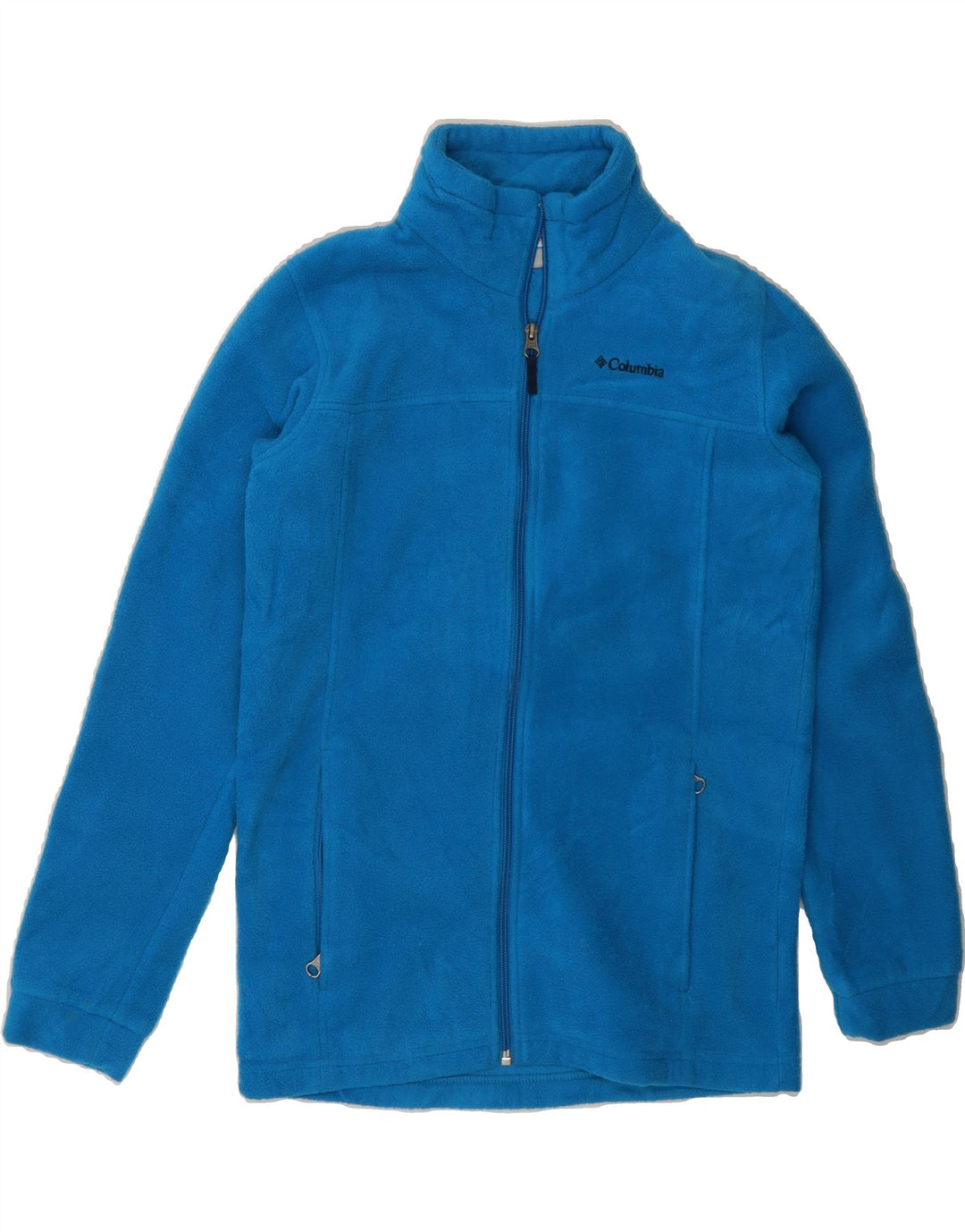 COLUMBIA Girls Fleece Jacket 14-15 Years Large Blue Polyester Vintage Columbia and Second-Hand Columbia from Messina Hembry 