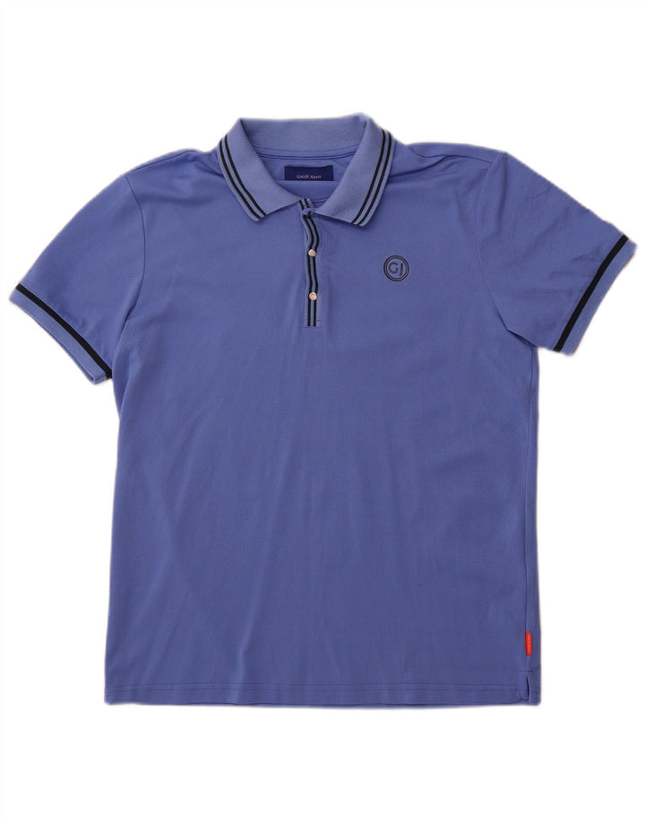 Gaudi Herren-Poloshirt aus mittelblauem Polyamid