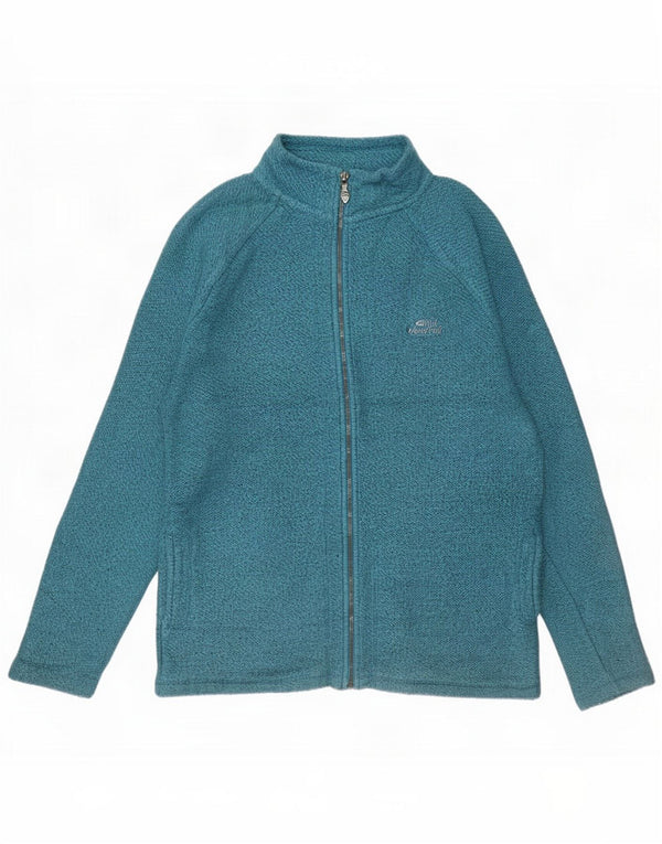 Weird Fish Damen Fleece-Trainingsanzug, Top-Jacke, UK 14, große blaue Baumwolle