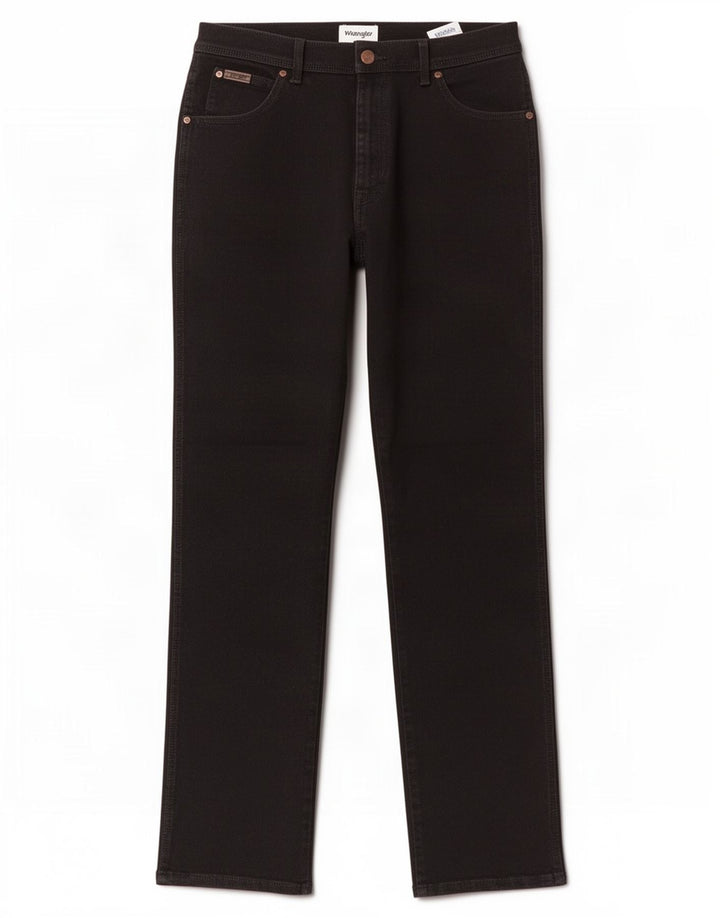 Wrangler Herren Straight Jeans W34 L34 Schwarze Baumwolle