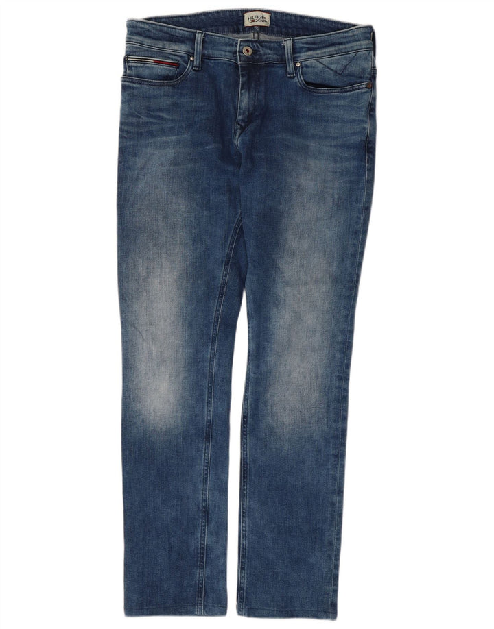Tommy Hilfiger Herren Slim Jeans W32 L29 Blaue Baumwolle
