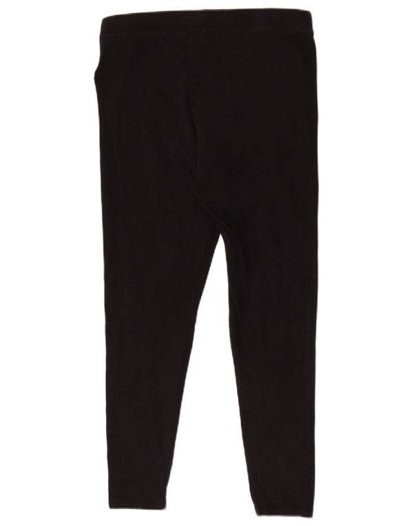 Marks & Spencer Damen Crop Leggings UK 12 Mittelschwarze Baumwolle