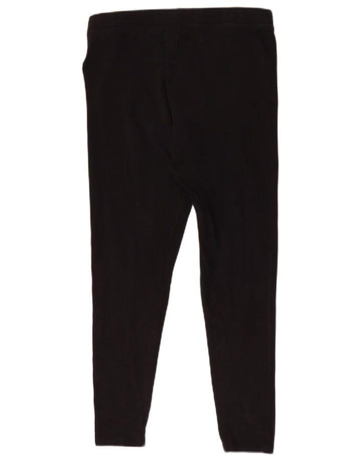 Marks & Spencer Damen Crop Leggings UK 12 Mittelschwarze Baumwolle