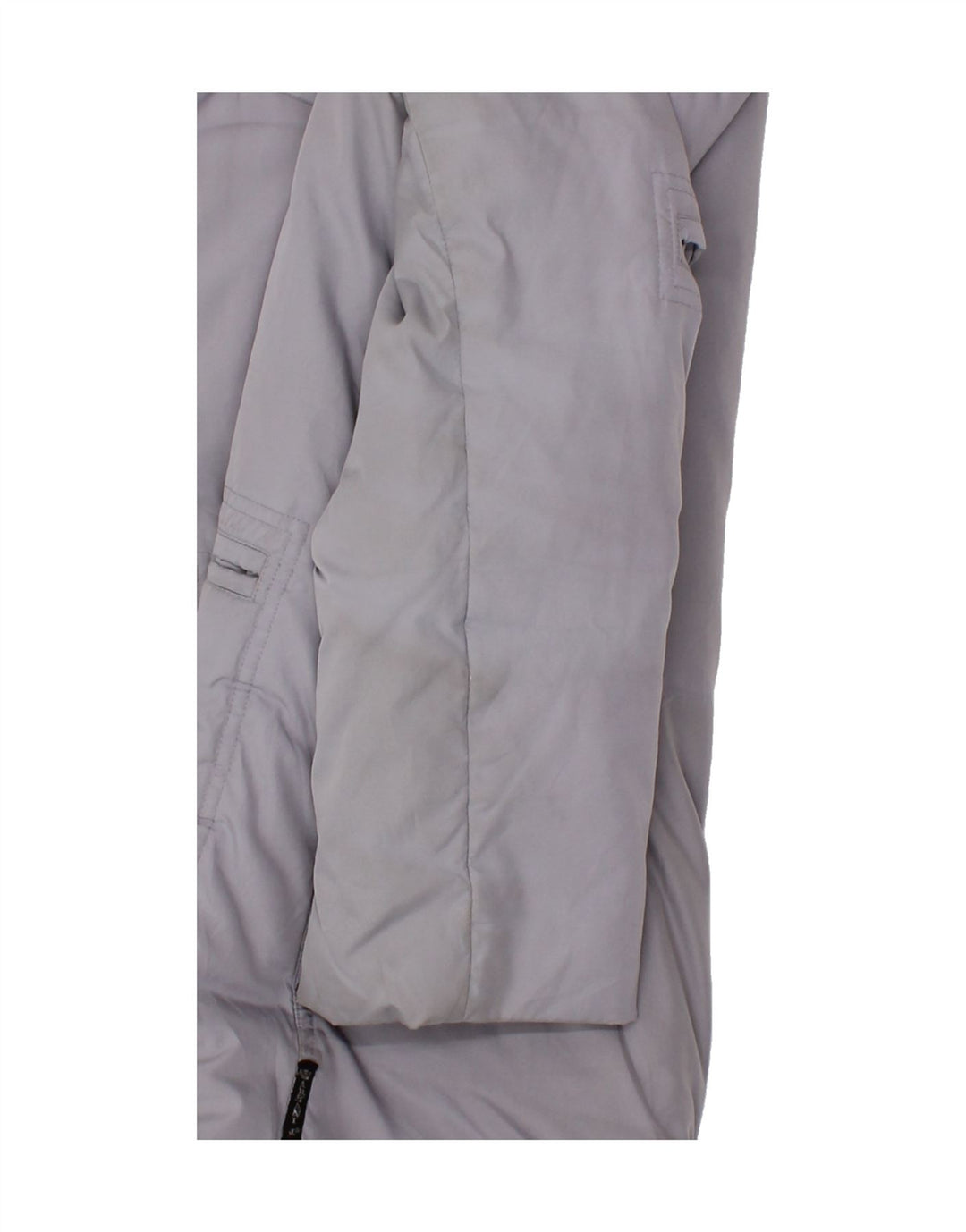 ARMANI JEANS Womens Hooded Duffle Coat UK 18 XL Grey Polyester Vintage Armani Jeans and Second-Hand Armani Jeans from Messina Hembry 