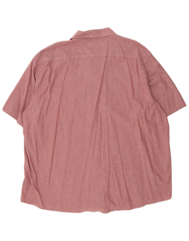 Wrangler Herren Kurzarmhemd 2XL Rosa Baumwolle