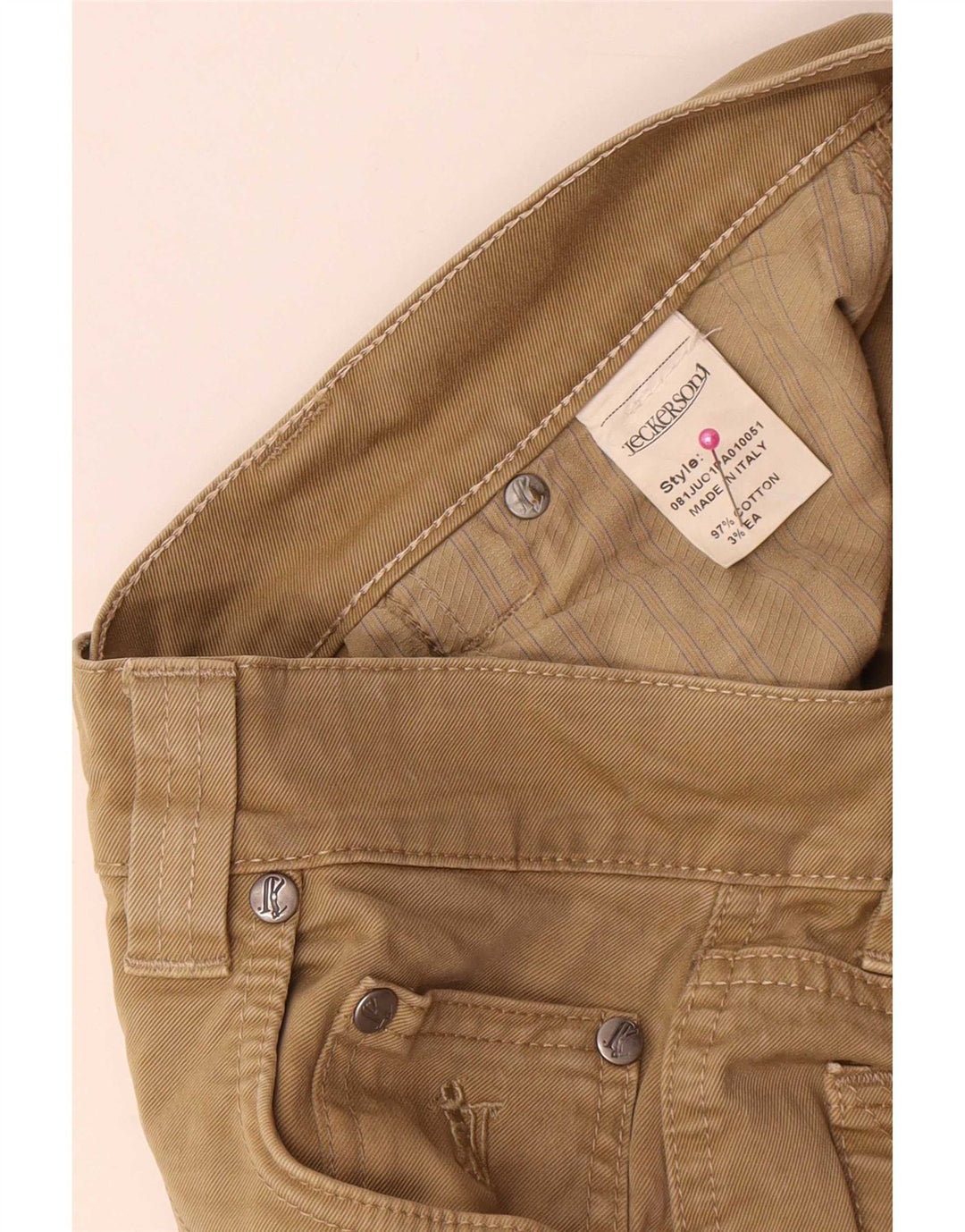 Jeckerson Herren Straight Jeans W30 L29 Beige Baumwolle