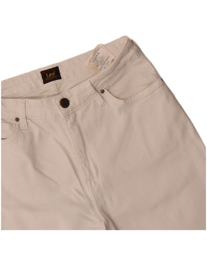 Lee Damen Straight Jeans W28 L28 Weiße Baumwolle