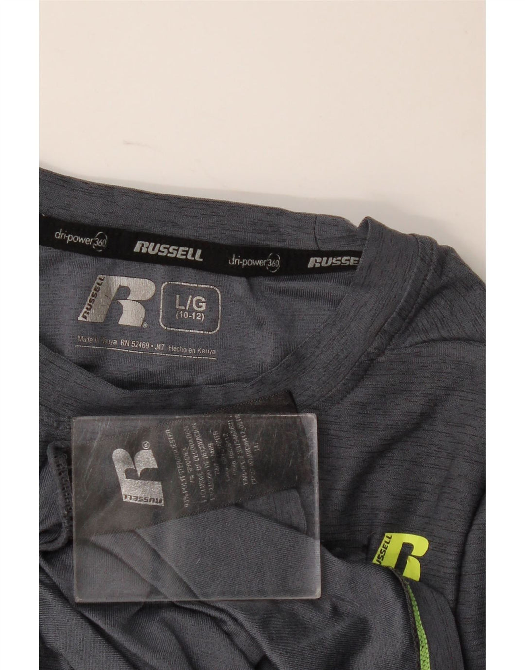 Russell Athletic Boys Dri-Power Top Langarm 10-11 Jahre Large Grau