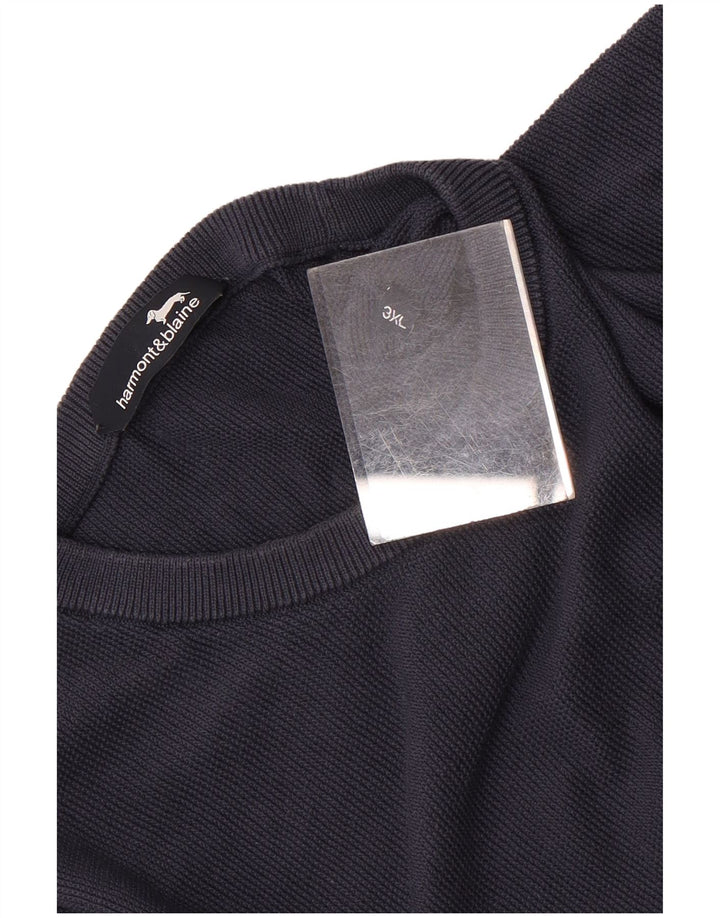Harmont & Blaine Herren-Pullover mit Rundhalsausschnitt, 3XL, Marineblau