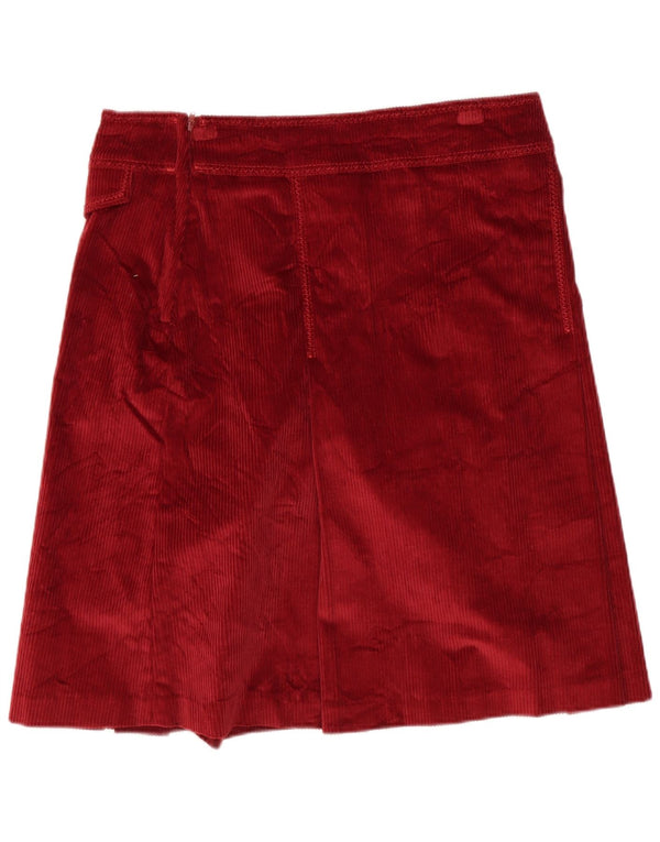 Marlboro Classics Damen Cordrock EU 42 Large W30 Burgunderrote Baumwolle