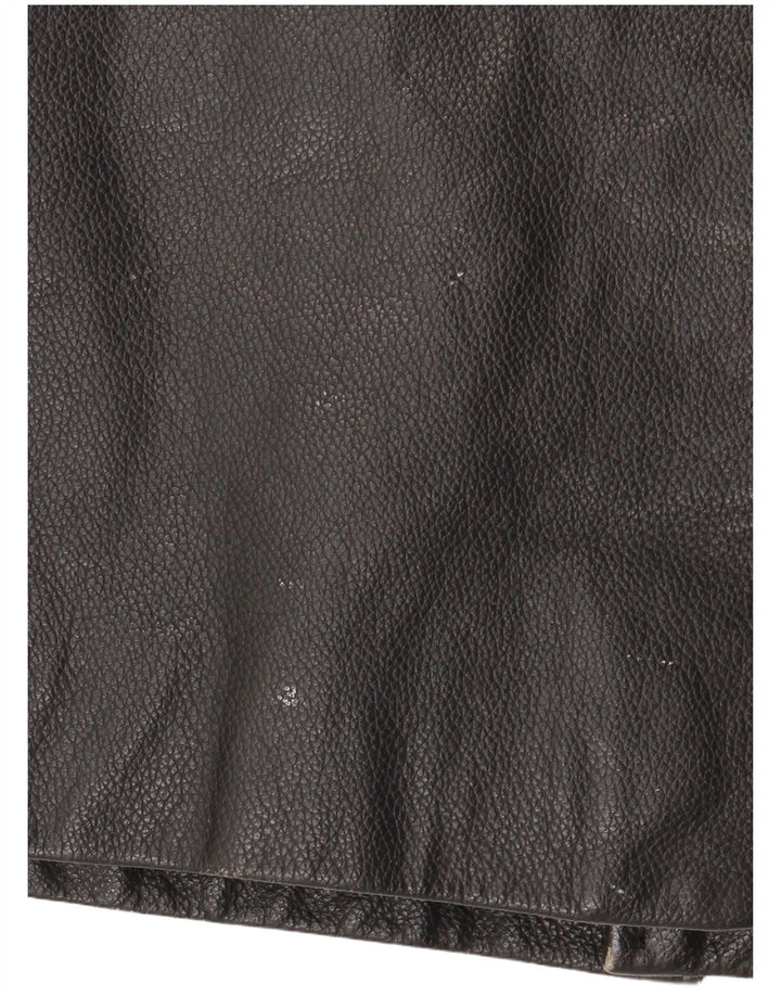 St. Bernard Herren Lederjacke UK 40 Großes schwarzes Leder