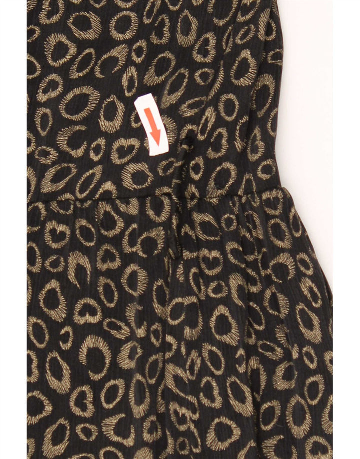 Massimo Dutti Damen 1-Knopf-Blazerjacke EU 34 2XS Schwarzer Animal-Print