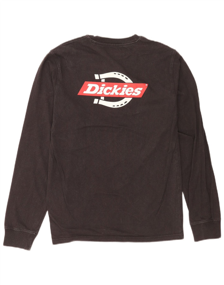 Dickies Herren-Oberteil mit Grafik, langärmlig, klein, aus schwarzer Baumwolle