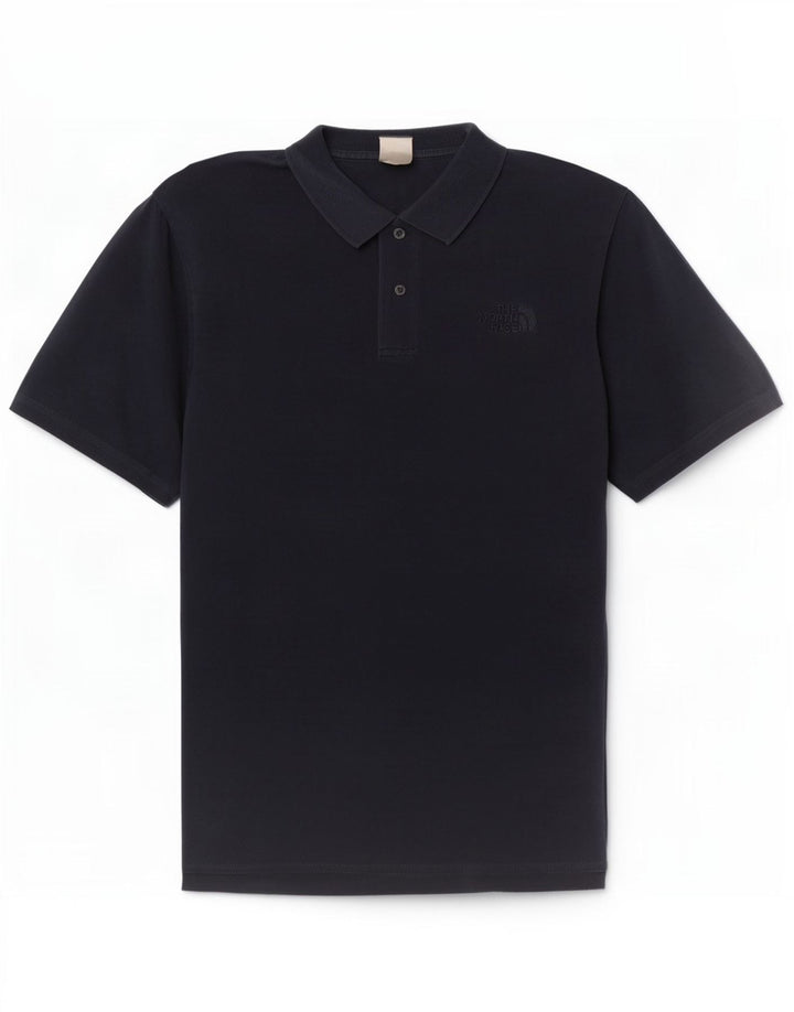 The North Face Herren-Poloshirt aus mittelblauer Baumwolle in Marineblau