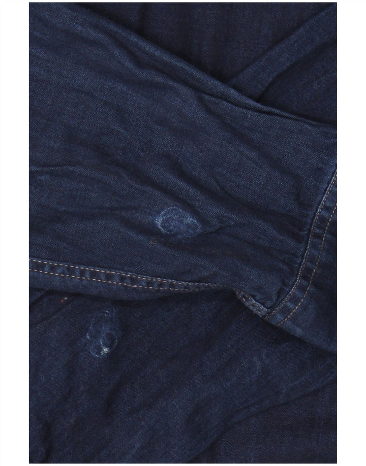 G-Star Herren-Jeanshemd aus mittelblauer Baumwolle in Marineblau