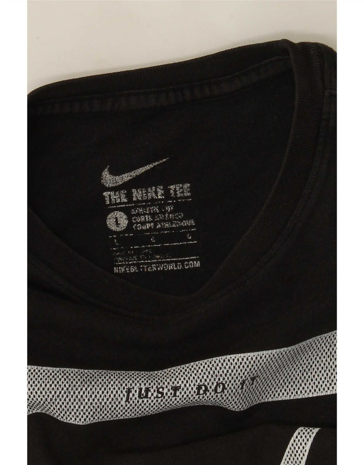 Nike Herren-T-Shirt mit Grafik, groß, Schwarz, Farbblock