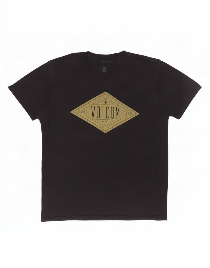 Volcom Herren-T-Shirt mit Grafik, groß, aus schwarzer Baumwolle
